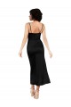 Buy Tea Length Black Sleeveless A-Line Formal Dress