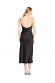 Buy Midi Length Black Sleeveless A-Line Low Back Formal Dress