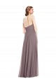 Buy Long Dusty Rose Sleeveless A-Line Low Back Formal Dress