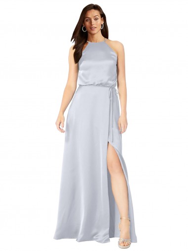 Buy Long Fog Sleeveless A-Line Open Back Formal Dress