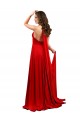Buy Long Red Sleeveless A-Line Open Back High Slit Formal Dress