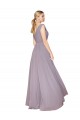 Buy Long Dusty Rose Sleeveless A-Line V-Back Formal Dress