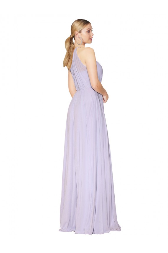 Buy Long Lilac Sleeveless A-Line Formal Dress