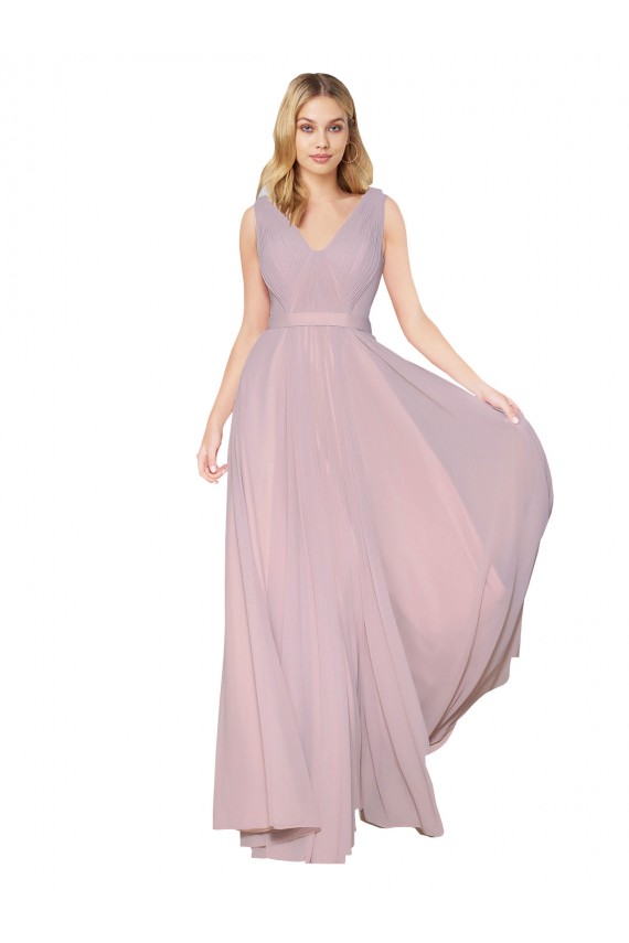 Buy Long Primrose Sleeveless A-Line V-Back Formal Dress