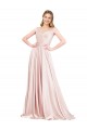 Buy Long Pink Sleeveless A-Line Formal Dresses