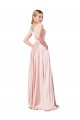 Buy Long Pink Sleeveless A-Line Formal Dresses