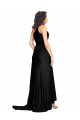 Buy Long Black Sleeveless A-Line Black Tie Formal Dress