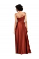 Buy Long Burnt Orange Sleeveless A-Line Black Tie Formal Dress