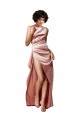 Buy Long Dusty Pink Sleeveless A-Line Open Back Formal Dress
