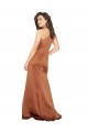 Buy Long Orange Sleeveless A-Line Formal Dress