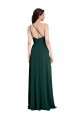 Buy Long Midnight Green Sleeveless A-Line Open Back Formal Dress