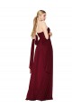 Buy Long Burgundy Sleeveless A-Line Formal Dresses