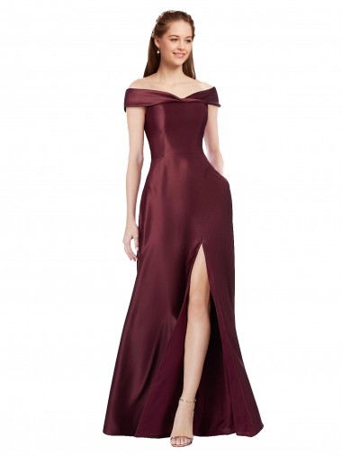 Buy Long Burgundy Gold Cap Sleeves A-Line Black Tie Formal Dress