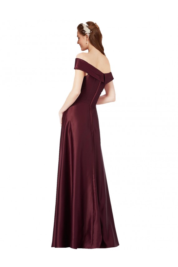 Buy Long Burgundy Gold Cap Sleeves A-Line Black Tie Formal Dress