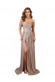 Buy Long Champagne Sleeveless A-Line Formal Dress
