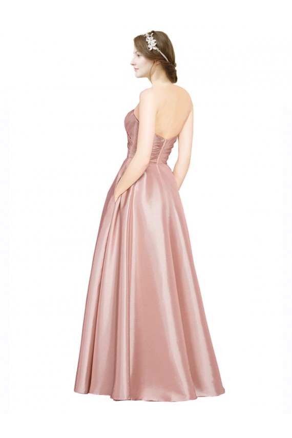 Buy Long Sleeveless A-Line Low Back Black Tie Formal Dress