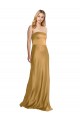 Buy Long Gold Sleeveless A-Line Formal Dress