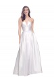 Buy Long White Sleeveless A-Line Low Back Formal Dress