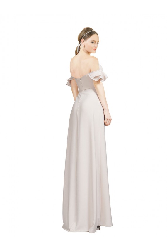 Buy Long Red Sleeveless A-Line Side Slit Formal Dress