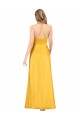 Buy Long Sleeveless A-Line Open Back Front Slit Formal Dress