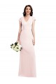 Buy Long Pink Cap Sleeves A-Line Formal Dress