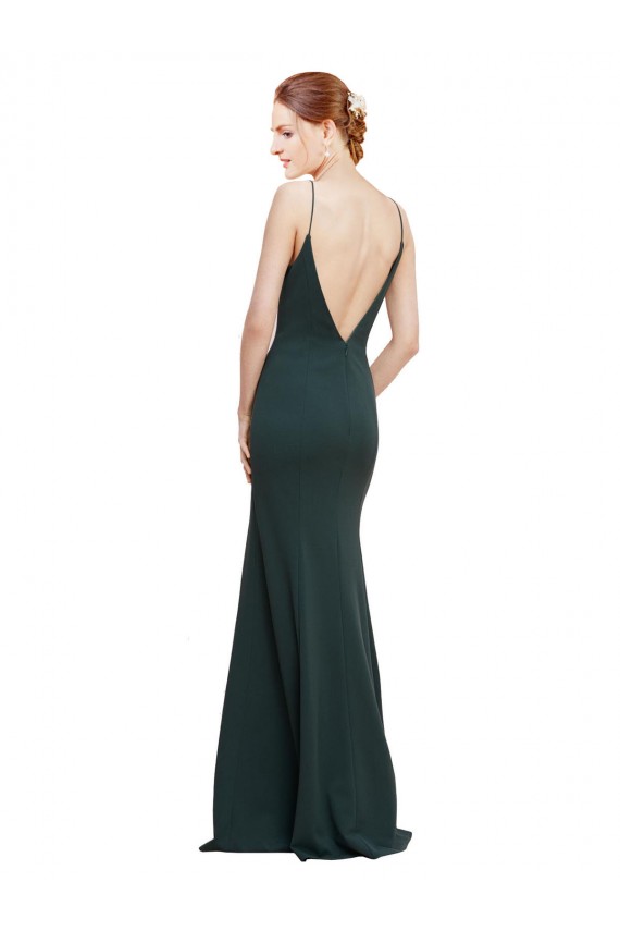 Buy Long Pink Sleeveless A-Line V-Back Formal Gowns