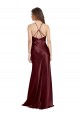 Buy Long Burgundy Gold Sleeveless A-Line Formal Dress