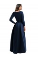 Buy Long Dark Navy Long Sleeves Ball Dress High Low Plus Size Formal Dress