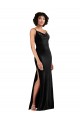 Buy Long Black Sleeveless Column Low Back Black Tie Formal Dress
