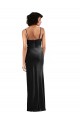 Buy Long Black Sleeveless Column Low Back Black Tie Formal Dress