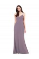 Buy Long Dark Lavender Sleeveless Column Open Back Formal Dress