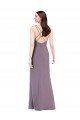 Buy Long Dark Lavender Sleeveless Column Open Back Formal Dress