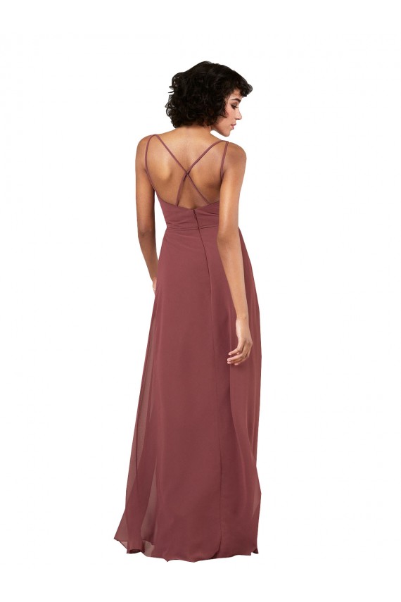 Buy Long Black Sleeveless Column Open Back Formal Dress