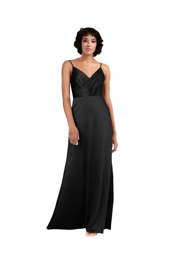 Buy Long Black Sleeveless Column Formal Dress