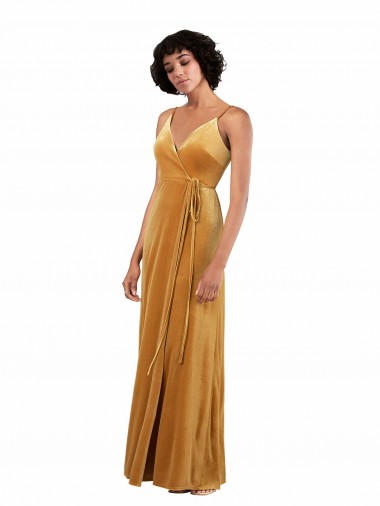 Buy Long Gold Sleeveless Column V-Back Black Tie Formal Dress