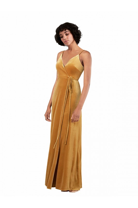 Buy Long Gold Sleeveless Column V-Back Black Tie Formal Dress