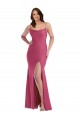 Buy Long Fuchsia Sleeveless Mermaid Tie Back Formal Plus Size Formal Dress