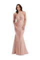 Buy Long Dusty Pink Sleeveless Mermaid Open Back Formal Plus Size Formal Dress