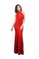 Buy Long Red Sleeveless Mermaid Keyhole Back Formal Dress