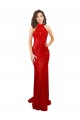 Buy Long Red Sleeveless Mermaid Open Back Sequin Formal Dress