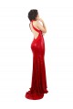 Buy Long Red Sleeveless Mermaid Open Back Sequin Formal Dress