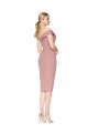 Buy Knee Length Dusty Pink Sleeveless Mermaid Black Tie Formal Dress