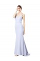 Buy Long Light Sky Blue Sleeveless Mermaid Formal Dress