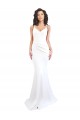 Buy Long White Sleeveless Mermaid Low Back Black Tie Formal Dress