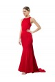 Buy Long Red Sleeveless Mermaid Open Back Formal Dress