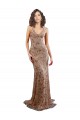 Buy Long Rose Gold Sleeveless Mermaid Open Back Formal Dress