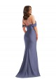 Buy Long French Blue Sleeveless Mermaid Low Back Black Tie Plus Size Formal Dress