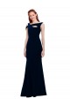 Buy Long Dark Navy Sleeveless Mermaid Side Slit Formal Dress