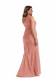 Buy Long Georgia Peach Sleeveless Mermaid Black Tie Plus Size Formal Dress