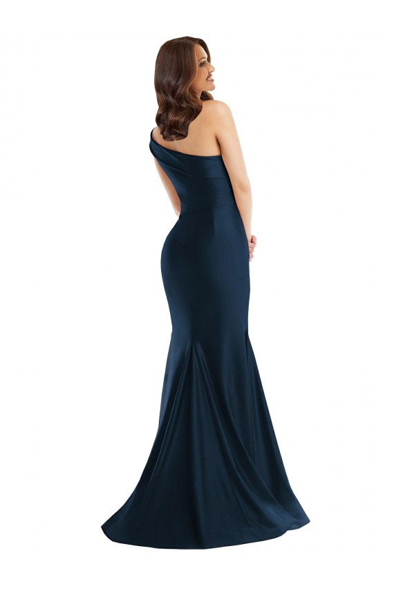 Buy Long Light Sky Blue Sleeveless Mermaid Side Slit Formal Dress